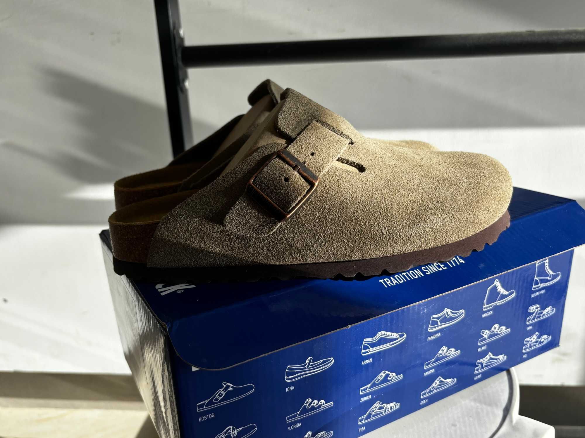 ButyDamskie BirkenstockBostonBSTaupe Trampki Suede Roz.40