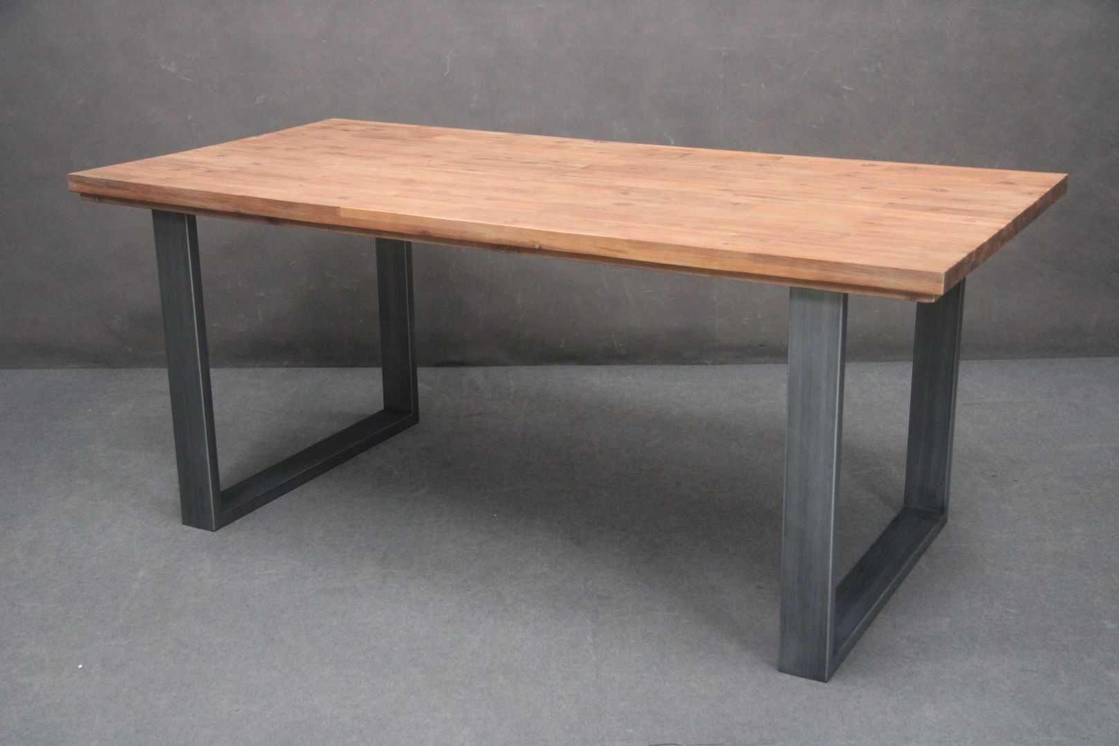 Stół 90x160 Drewniany Szczotkowany Akacja Metalowe nogi  BGM24.pl -10%