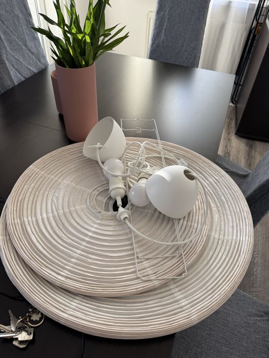 1 lampa papierowa ikea z zarowka 1 szt 50 cm
