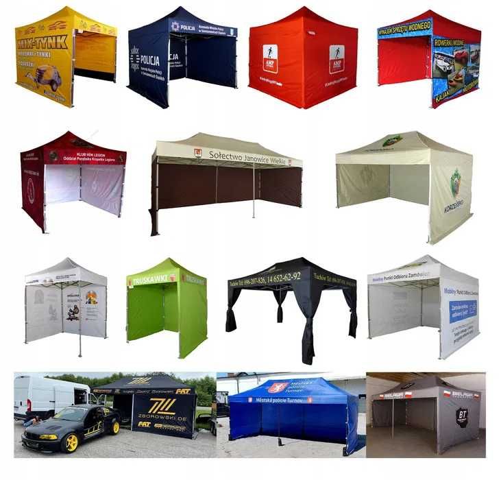 Namiot ekspresowy handlowy H45 3x3 PREMIUM PVC 320g/m2