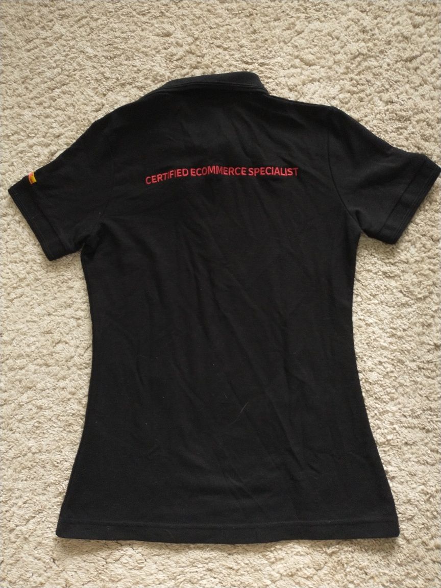Czarny T-shirt polo Malfini dhl, rozmiar S