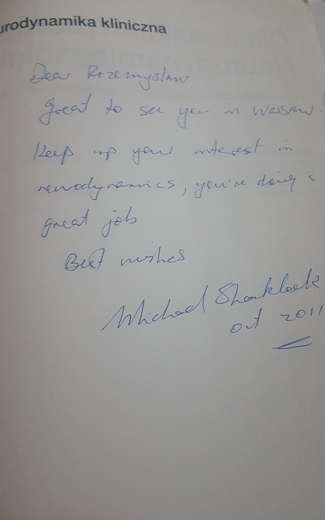 Neurodynamika kliniczna z autografem  Michael Shacklock