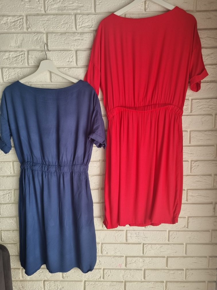 [Greenpoint] zestaw 2 sukienek z przyjemnej wiskozy r. 38