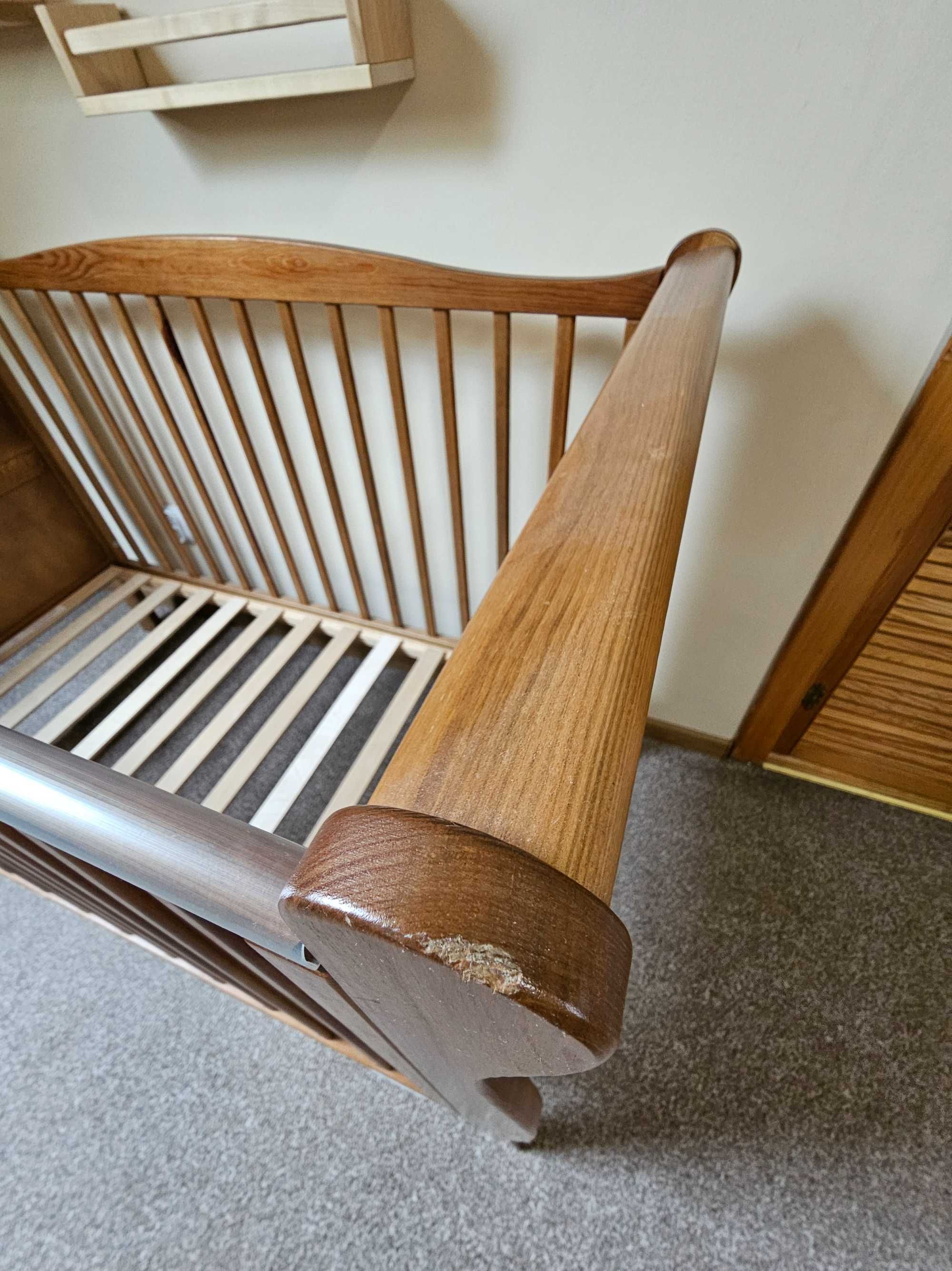 Łóżeczko dziecięce Woodies Vintage drewniane uszkodzone do naprawy