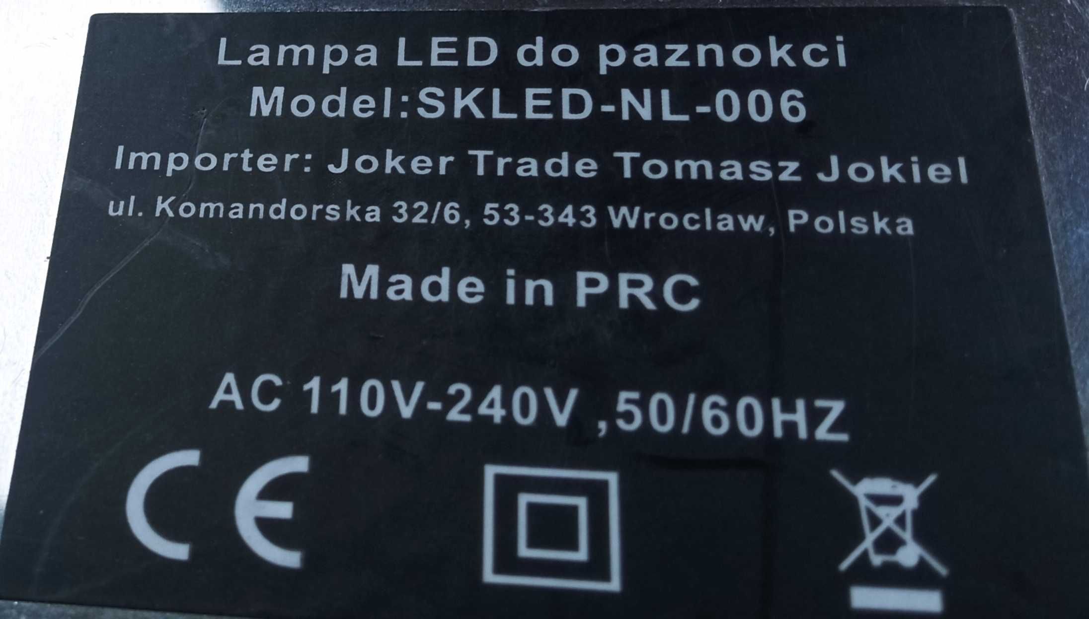 Lampa do paznokci LED/UV różne kolory, gratisy