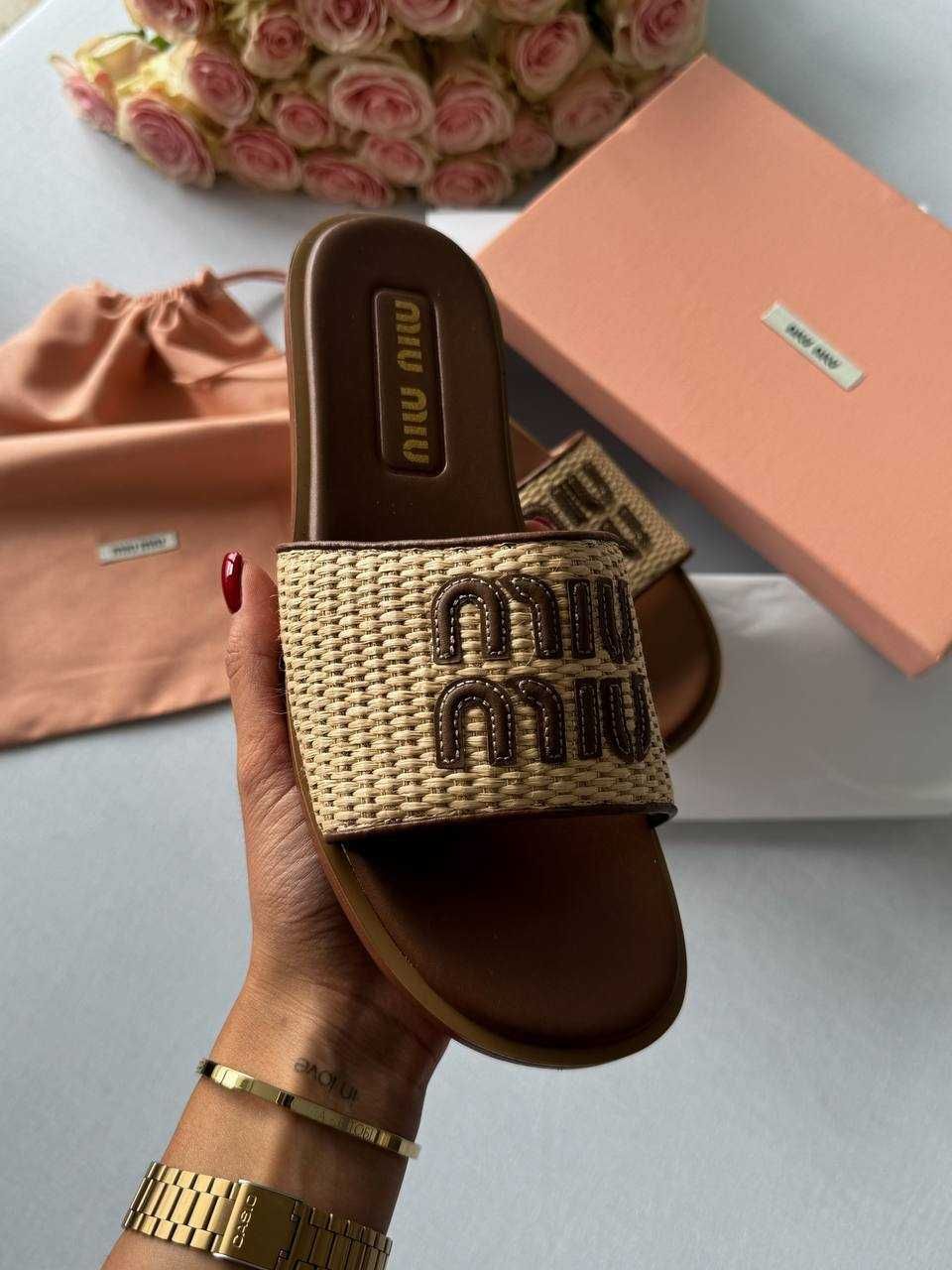 Miu Miu Slippers Brown