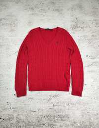 Sweter Ralph Lauren warkocz damski elegancki basic casual r. M