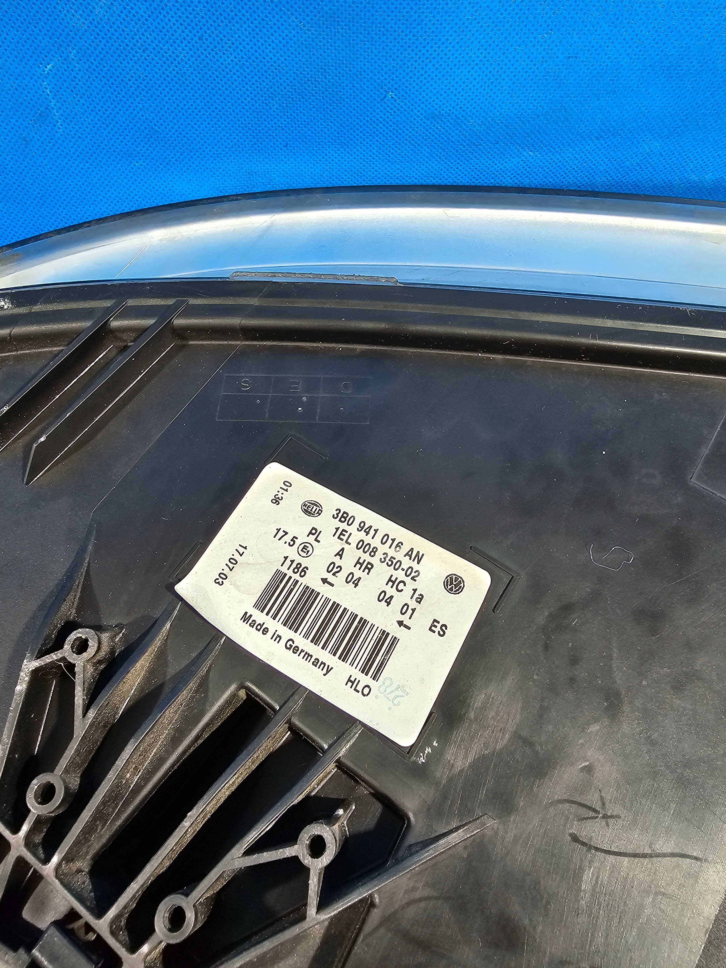 VW Passat B5 Lift LCI Lampa Przód Przednia Prawa Zwykła H7 Europa