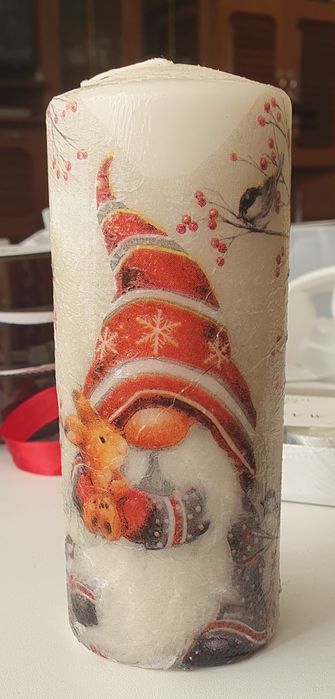 Velas de Natal feitas com amor