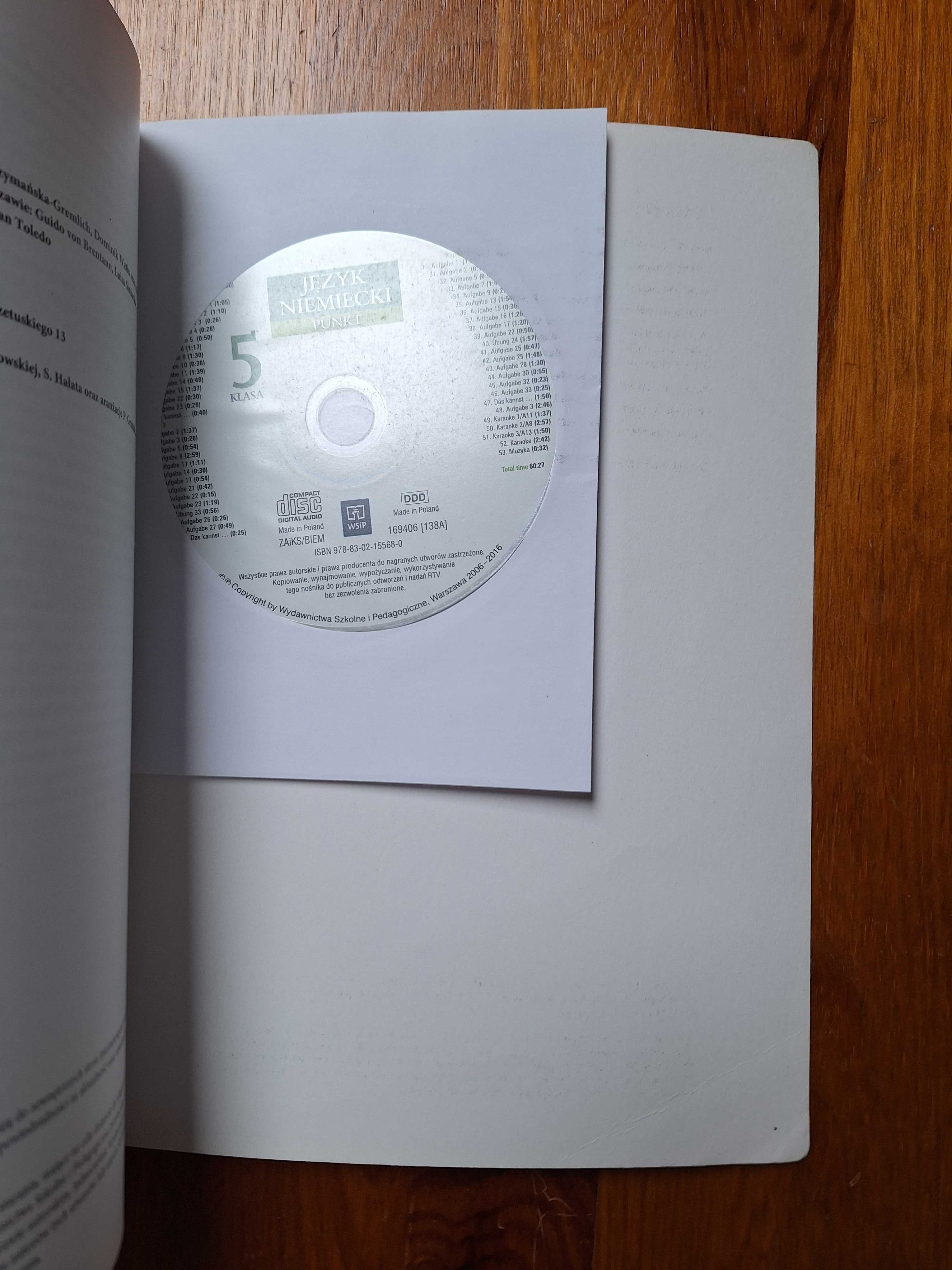 Podręcznik język niemiecki Punkt 5 WSiP CD