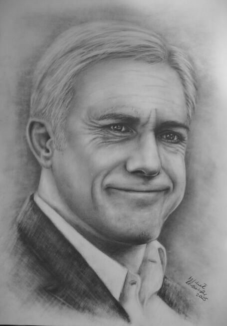 Portret ołówkiem na podstawie zdjęcia