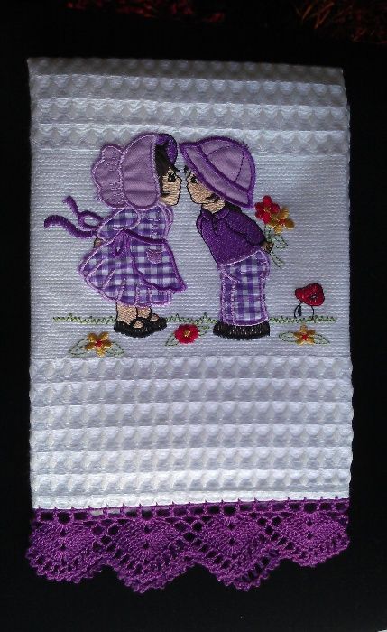 Pano de Cozinha - Renda de Croché