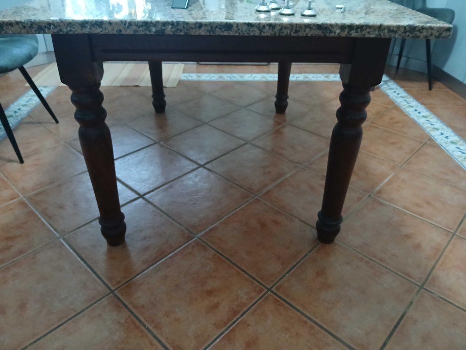 Estrutura para mesa, mogno maciço, ótimo estado