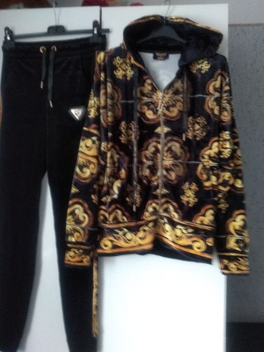 TATU FASHION! Nowy dres welurowy z kapturem S