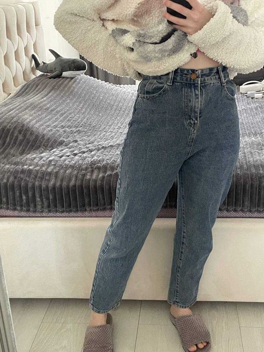 Жіночі мом джинси легкі з завищеною талією