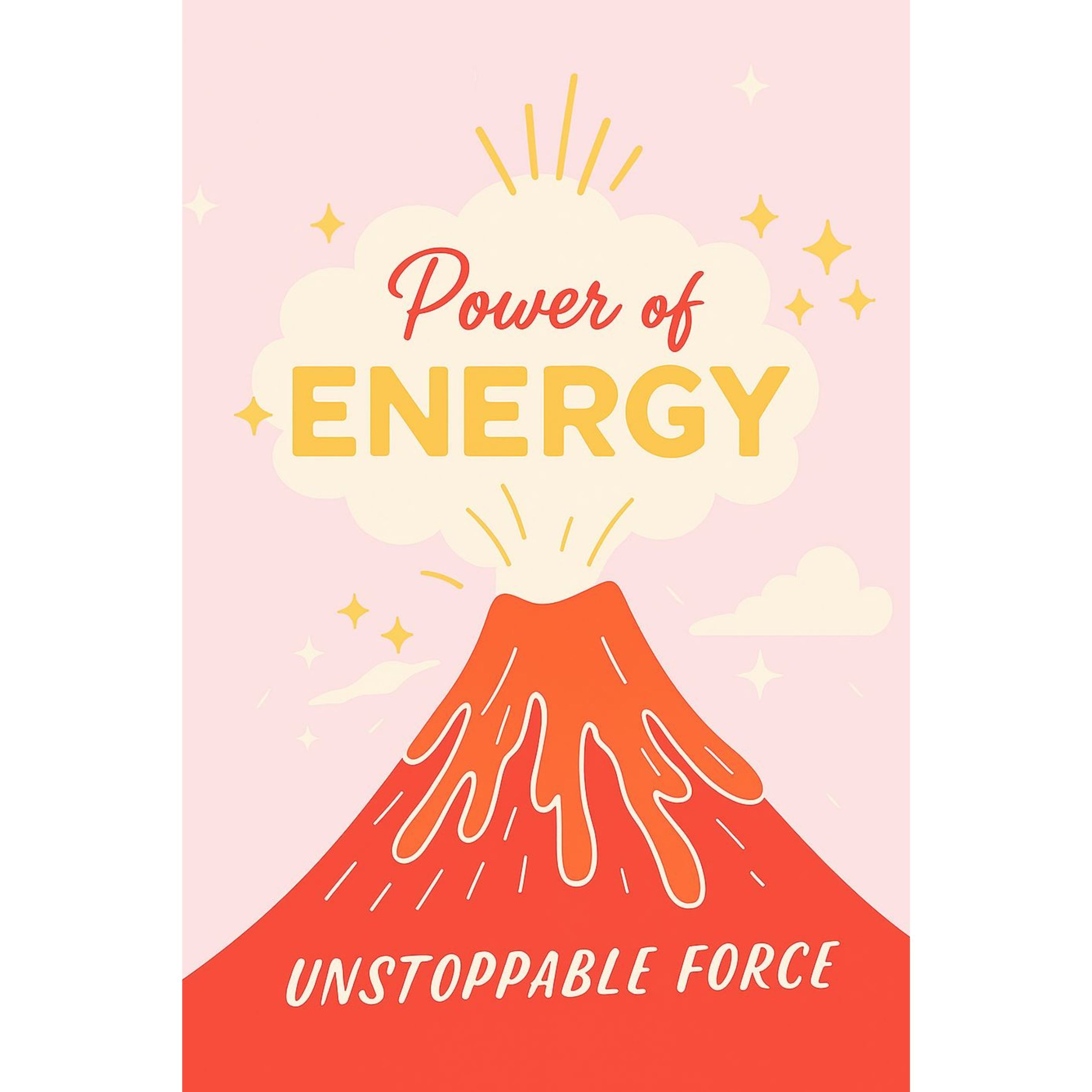 Plakat 40x50 Motywacyjny z napisami - Energia Siła Inspiracja Salon
