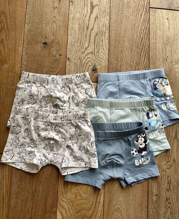 Zestaw majtek blue h&m 122/128 bawełniane bokserki
