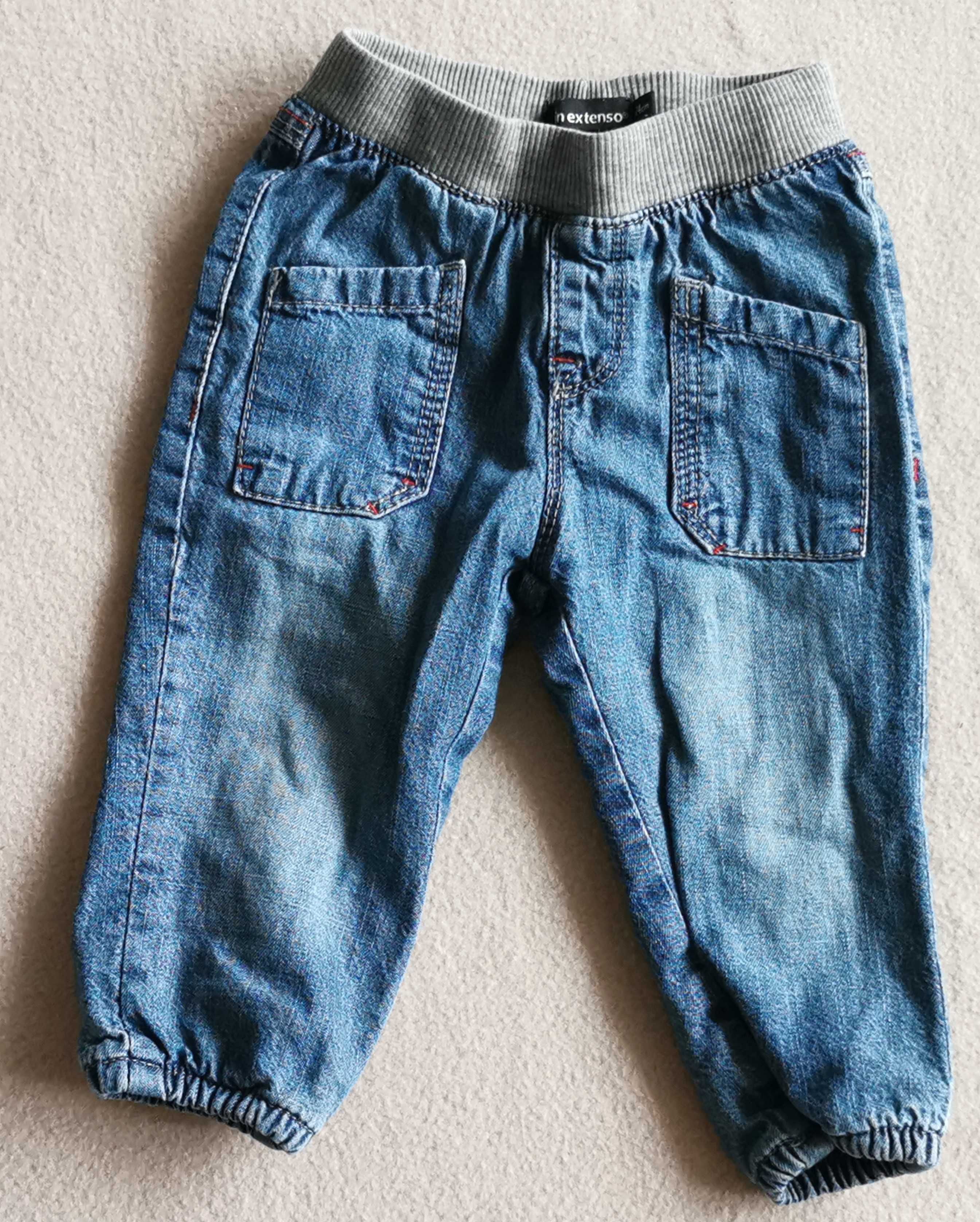 Ciepłe spodnie z podszewką IN EXTENSO, rozmiar 74, jeansy