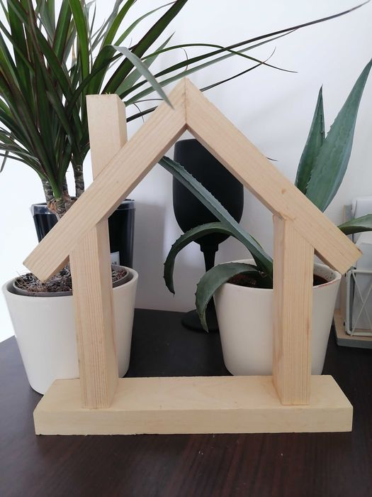 Domek do dekorowania drewniany dla dzieci