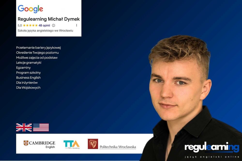 Korepetycje z języka angielskiego / Online / Wrocław / Angielski