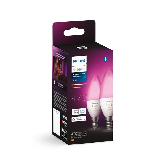 Żarówki inteligentne LED PHILIPS hue White and color E14 5,3 W 2 szt.