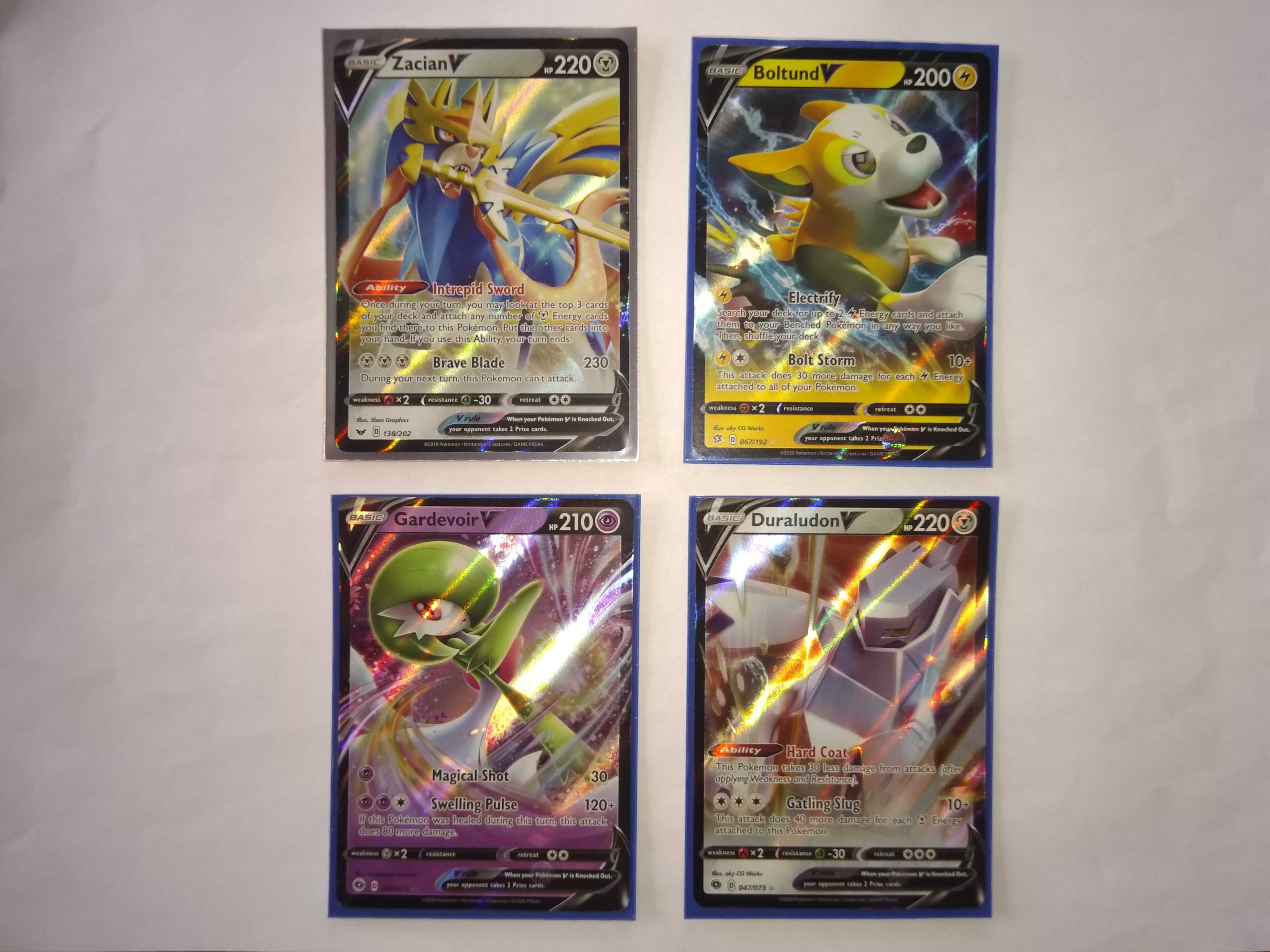 Cartas Pokemon GX e V de vários sets