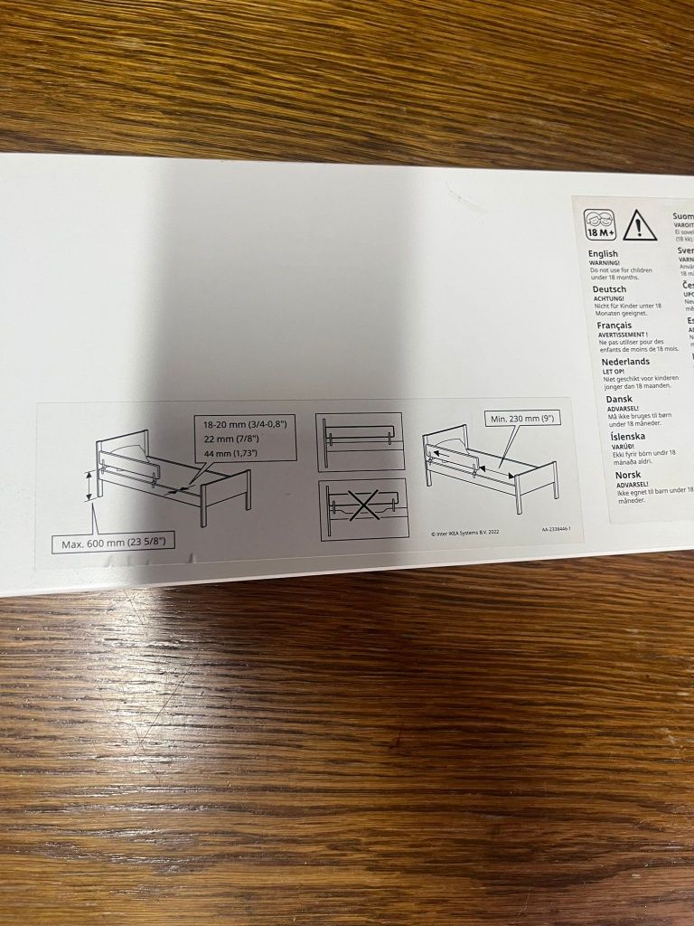 Barierka do łóżeczka łóżka Ikea nattapa biała uniwersalna
