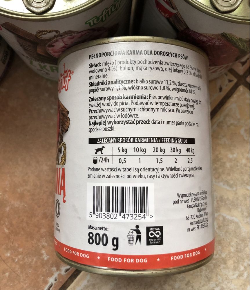 Sprzedam karme mokra dla psa 800g