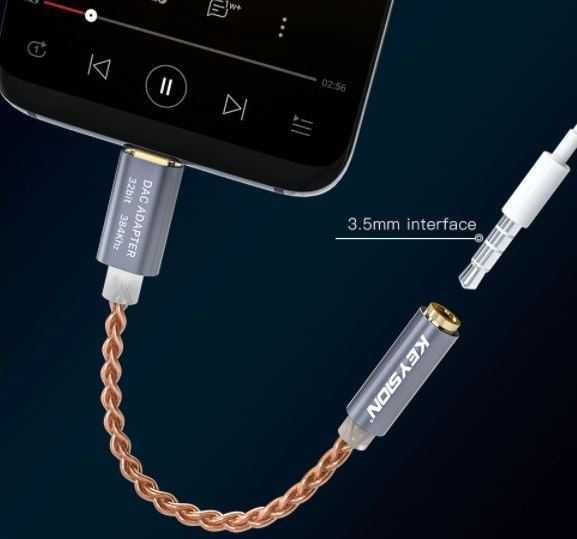 Усилитель для наушников, USB Type-C, ЦАП, DAC, 32 бит, 384 кГц. НОВЫЙ