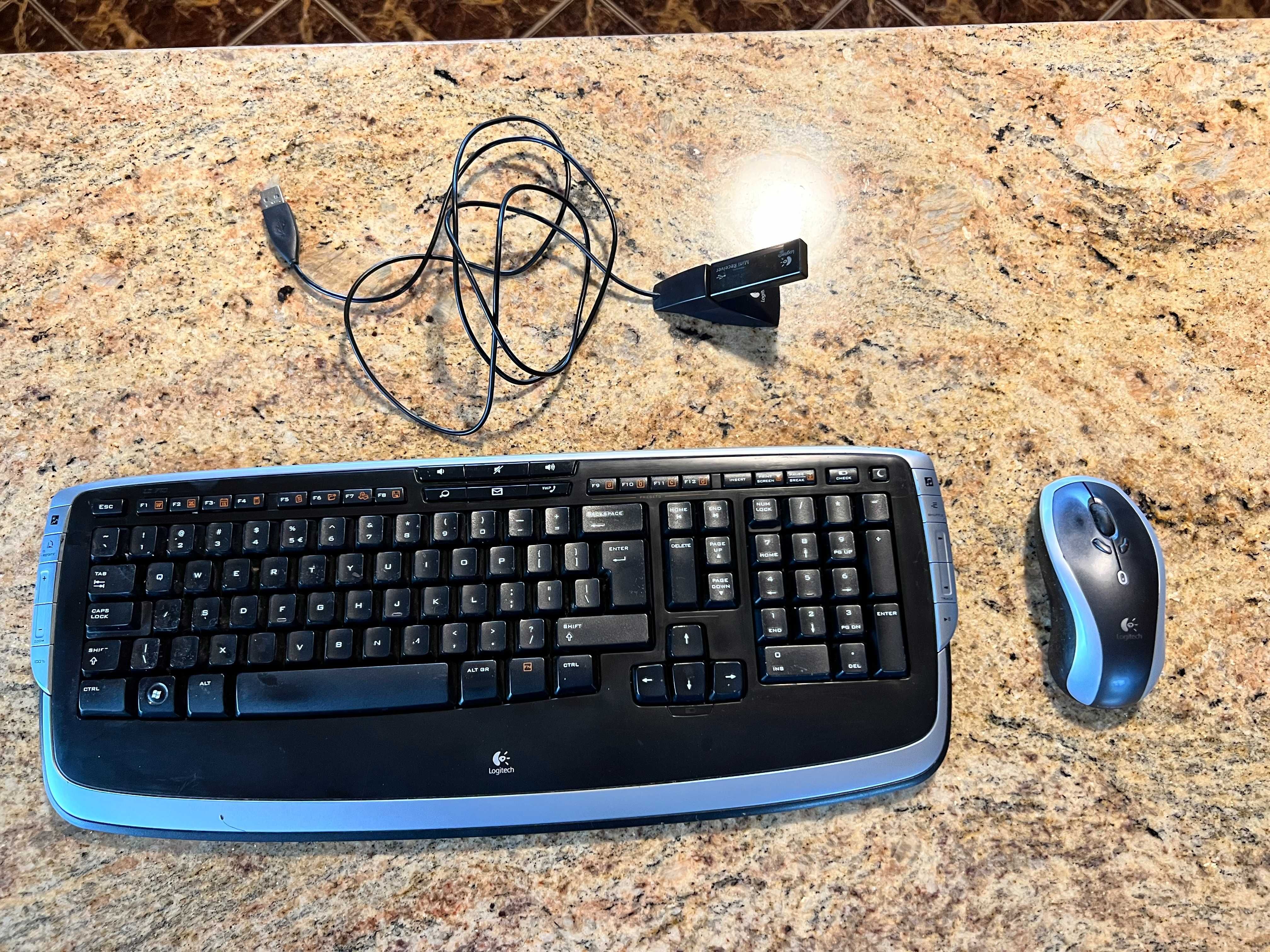 Zestaw Klawiatura + mysz Logitech LX710 + mysz laserowa Multimedialna