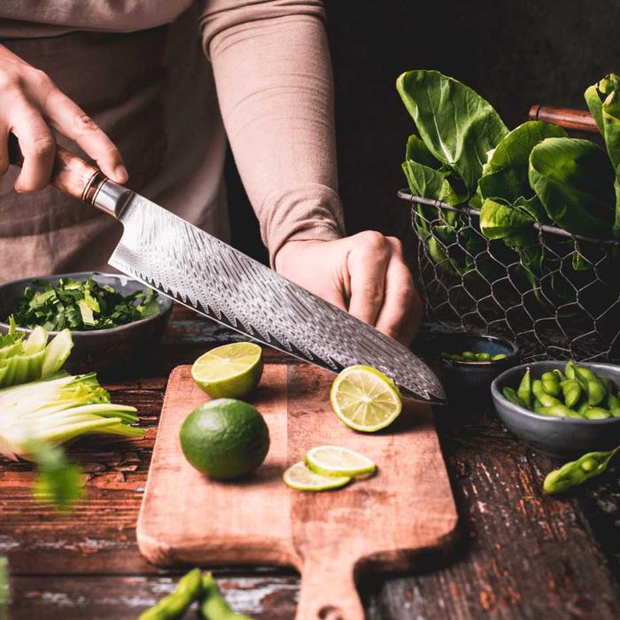 Japoński Nóż Szefa Kuchni Stal Damasceńska AUS-10 Profesjonalny