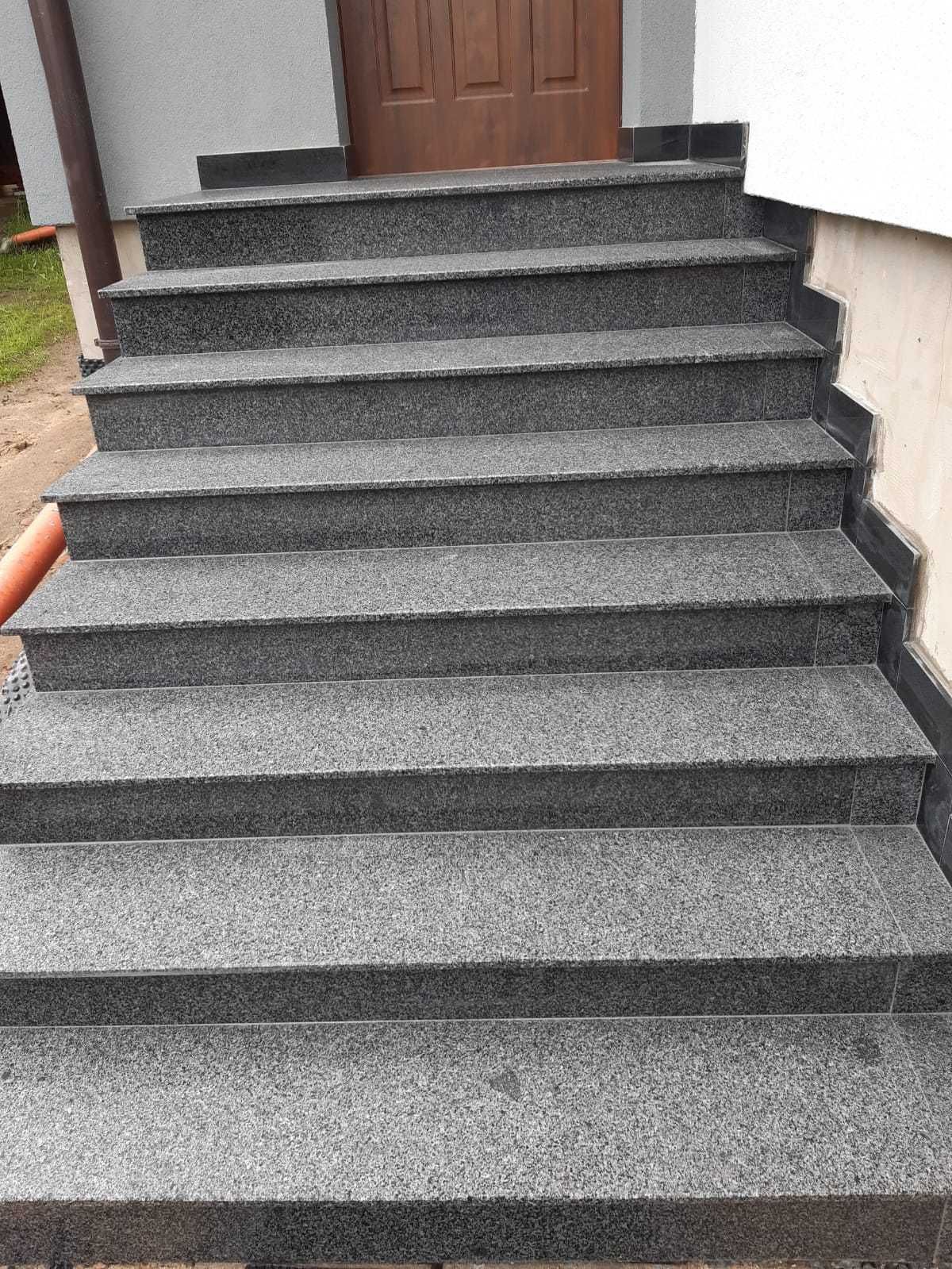 G654 Padang Dark - Stopnice Granit płomieniowany na Schody zewnętrzne!