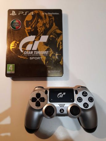Jogo PS4 Gran Turismo Sport (steelcase) + comando GT (edição limitada)