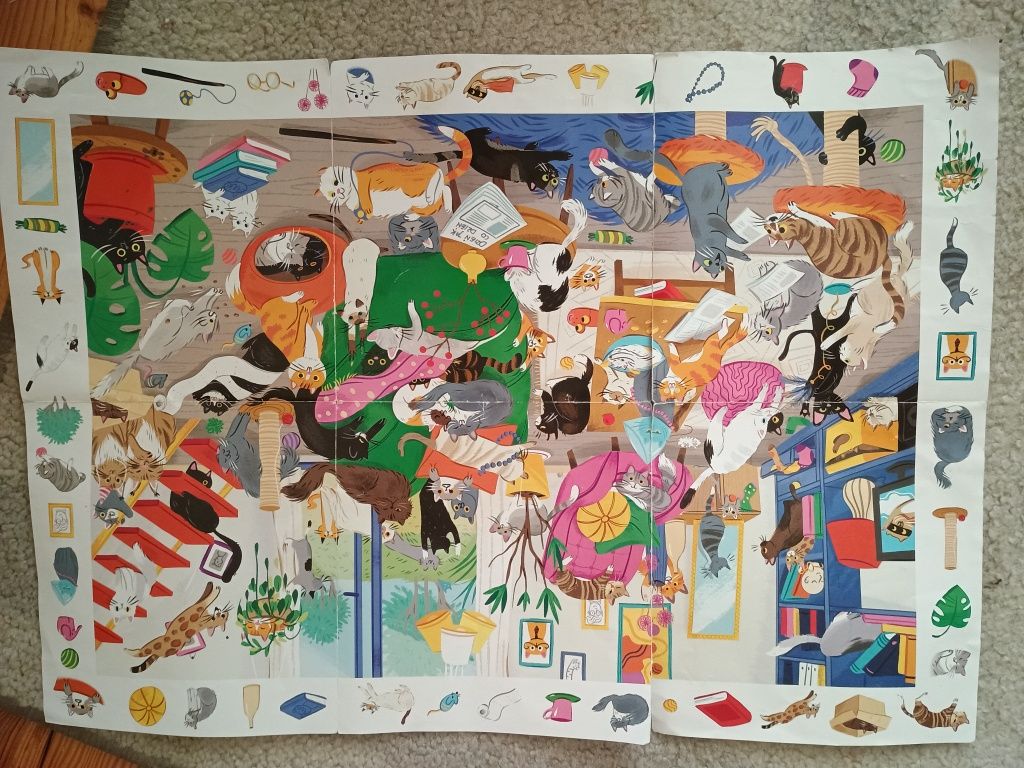 Puzzle obserwacyjne Koty Kapitan Nauka 104 elementy