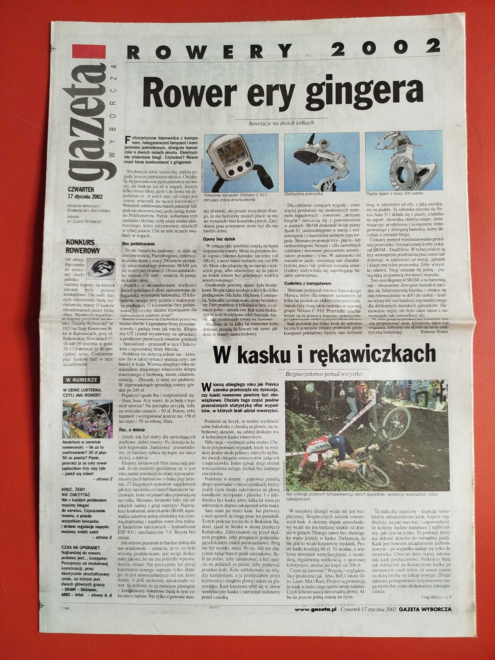Gazeta Wyborcza, 17 stycznia 2002, nr 14