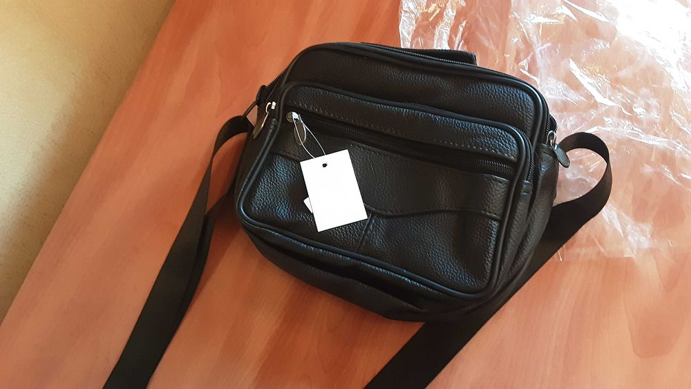 Чоловіча сумка,барсетка 21×18 см Натуральна шкіра Нова