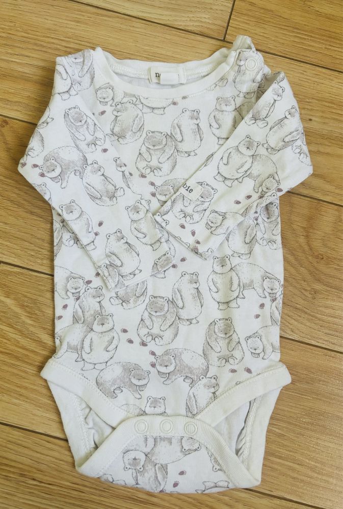 Body niemowlęce Newbie 56 i body H&M 62