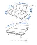 Sofa cama Ikea ótimo estado