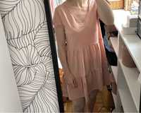 Sukienka krótka mini XL 42 c&a róż nowa oversize