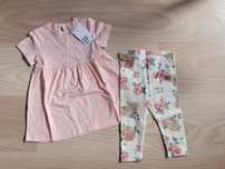 Nowy komplet legginsy sukienka roz. 74 h&m