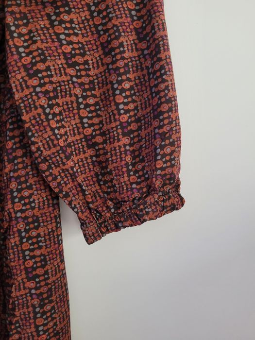 Ceglana wiązana pod biustem sukienka EDC 42 XL retro vintage boho styl