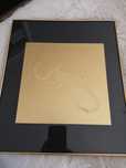 Quadro do signo escorpião, dourado com vidro, muito bom estado