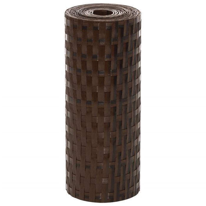 vidaXL Parawany balkonowe, 10 szt., brązowo-czarne, 255x19cm rattan PE