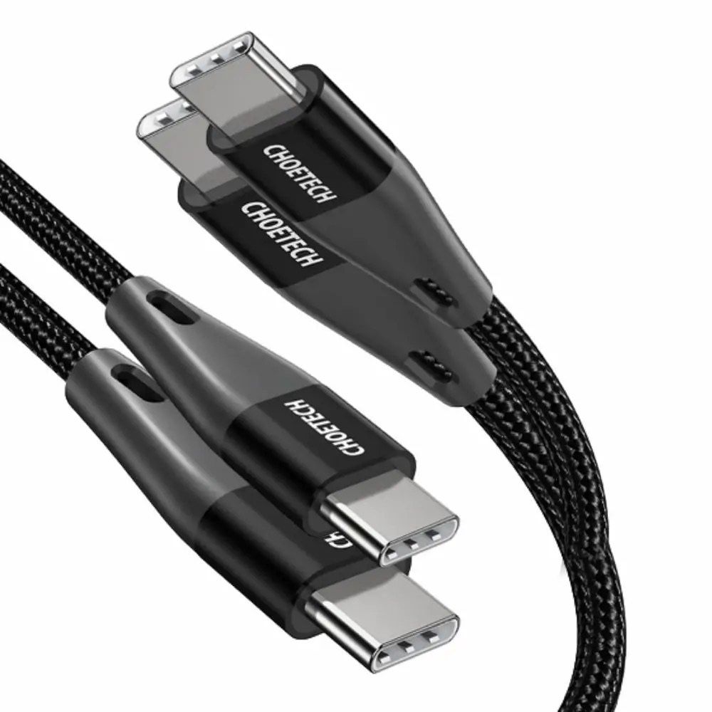 Conjunto 2 Cabos USB-C Macho / USB-C Macho 2m/1.2m PD 3A 60W