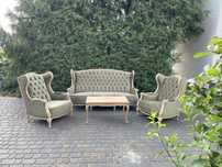 Zestaw wypoczynkowy ludwikowski sofa fotel Ludwik XV wypoczynek 3 1 1