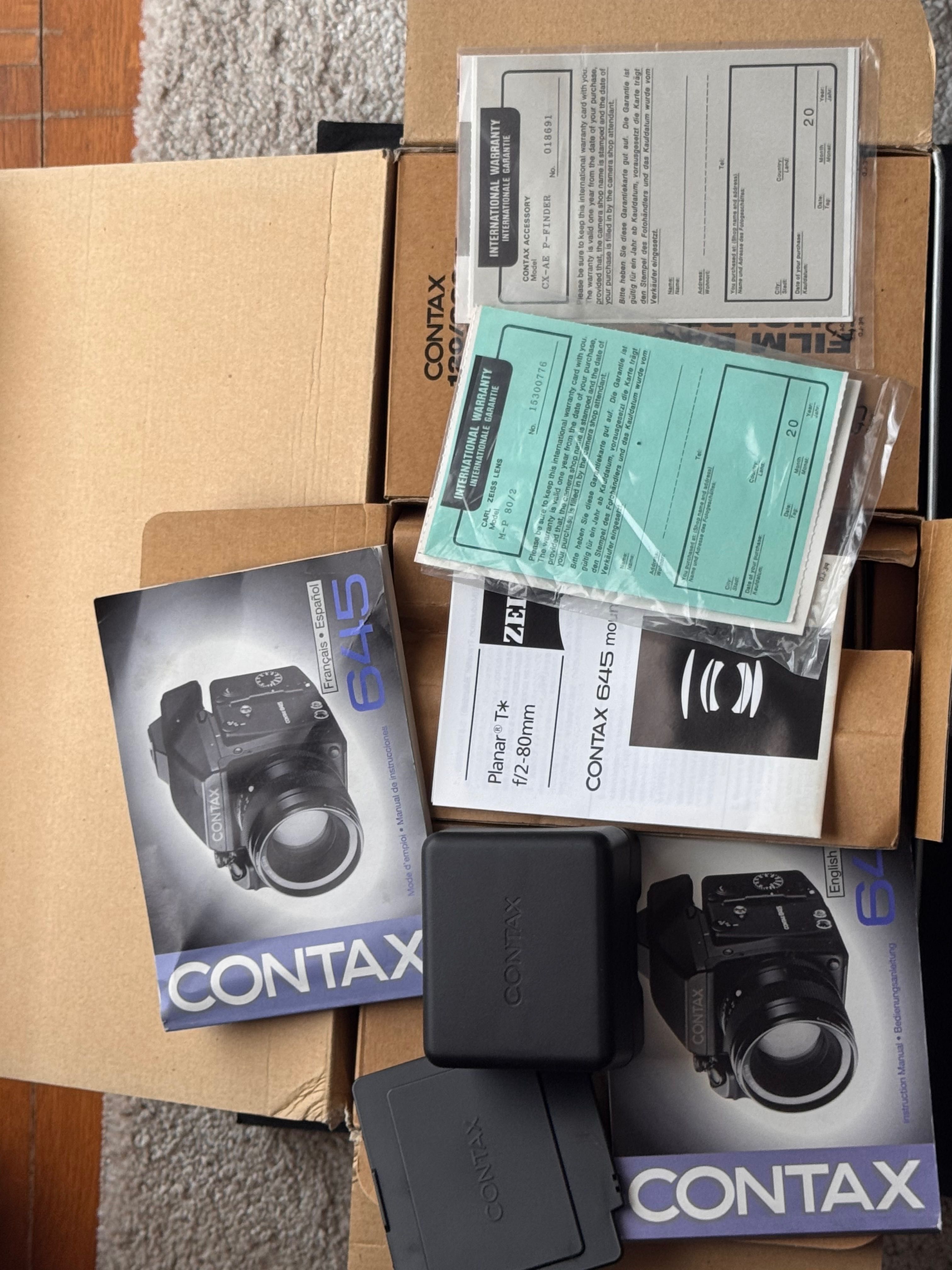 contax 645 corpo e lentes