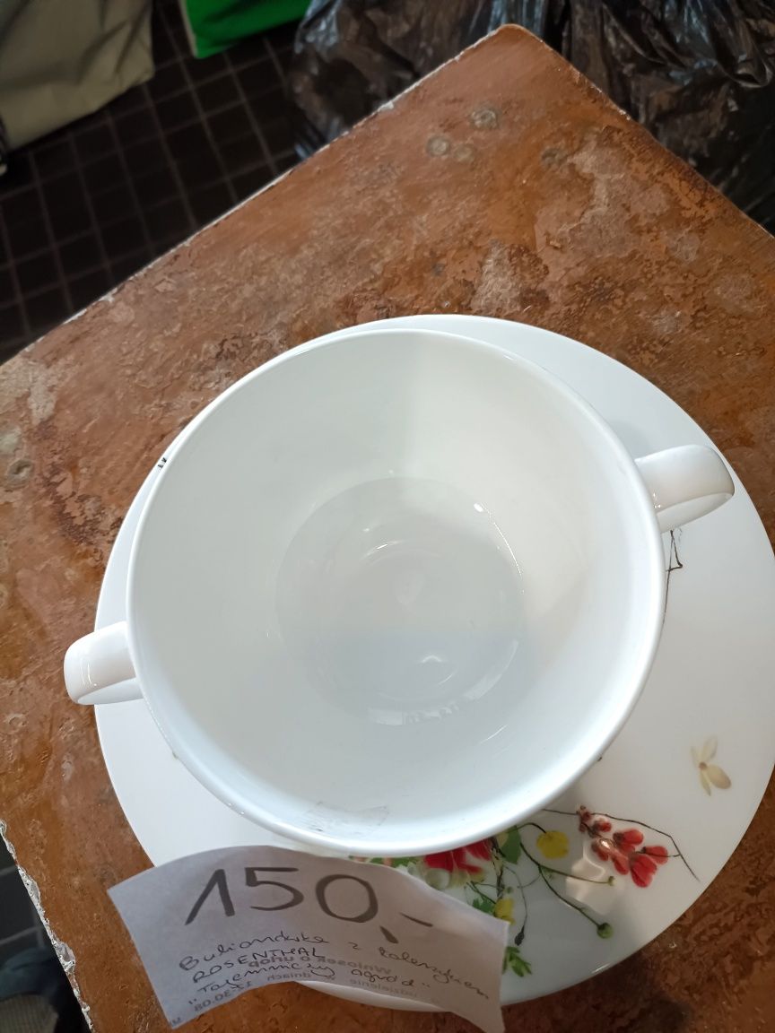 Bulionówka z talerzykiem Rosenthal ,, Tajemniczy Ogród "
