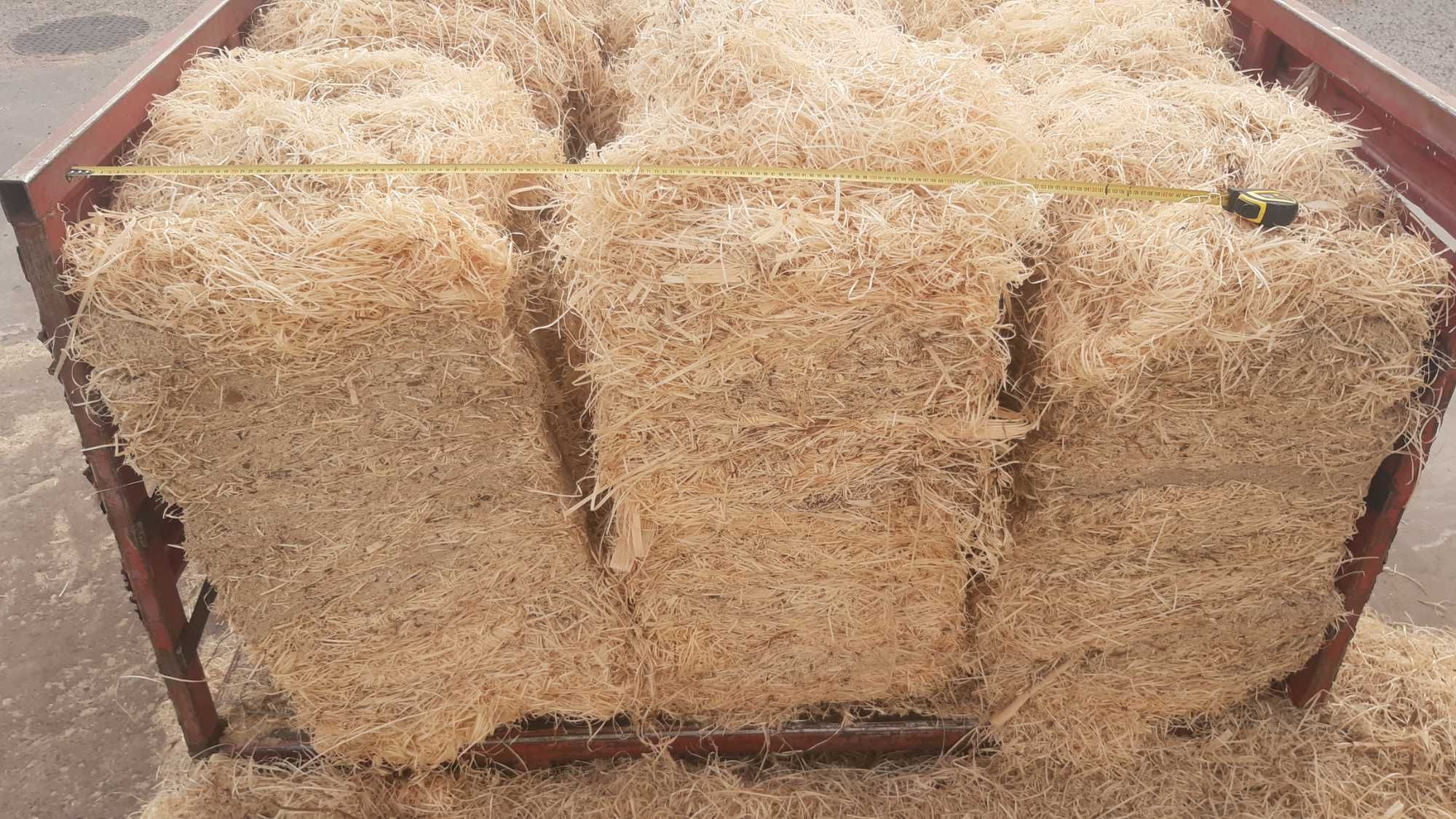 Підстілочна древесная стружка (шерсть) в квадратных тюках Козелець