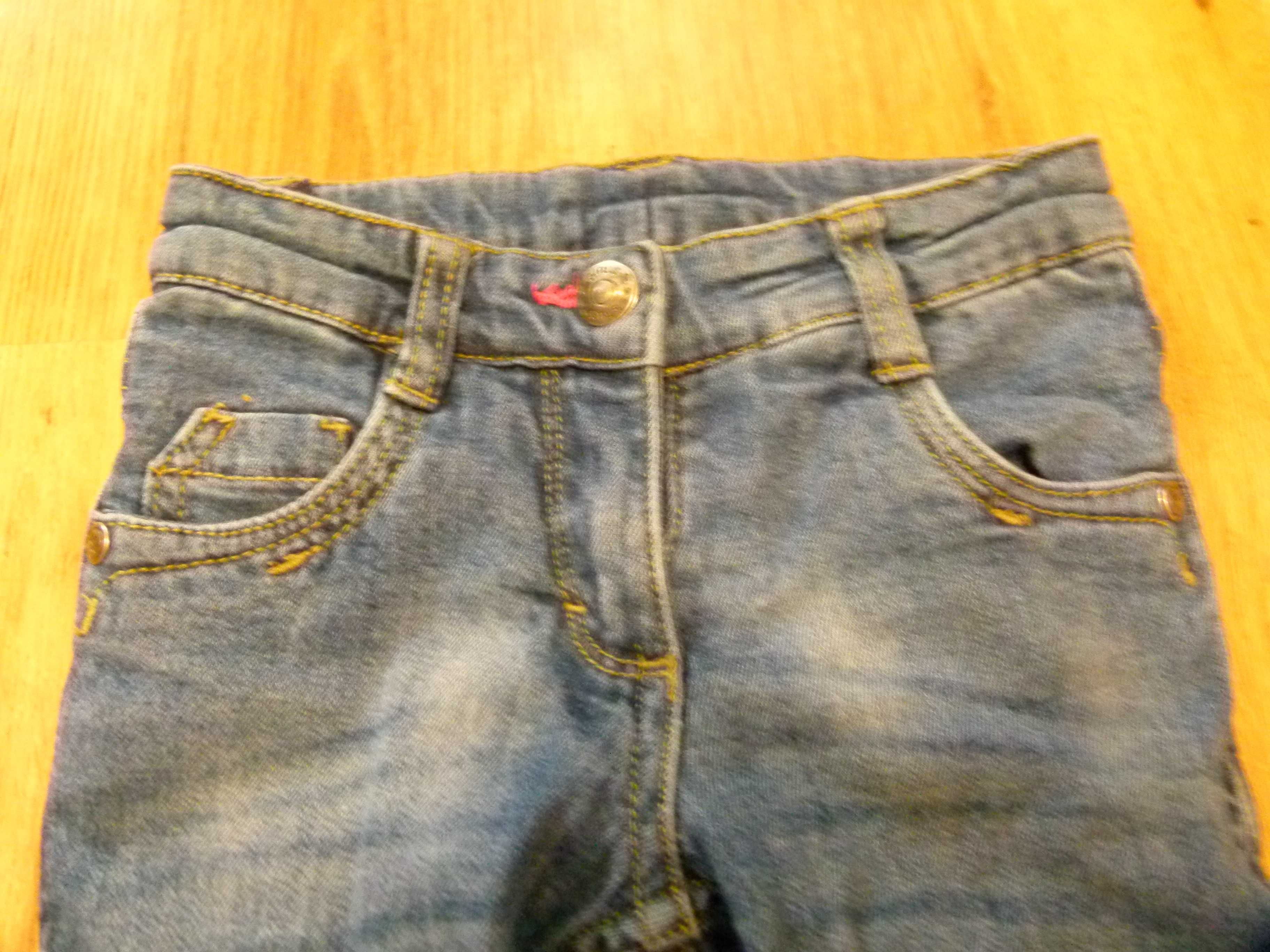 rozm 98 Papagino spodnie jeans ocieplane z podszewką