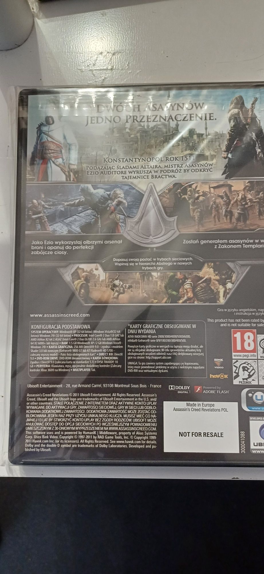 Assassin Creed revelations pudełko z gry i CD